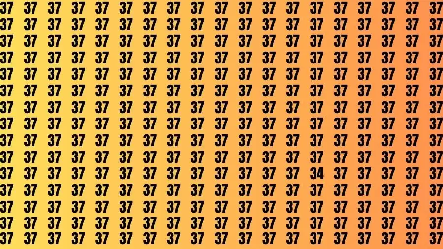 Observation Find it Out: If you have Eagle Eyes Find the number 34 among 37 in 10 Secs