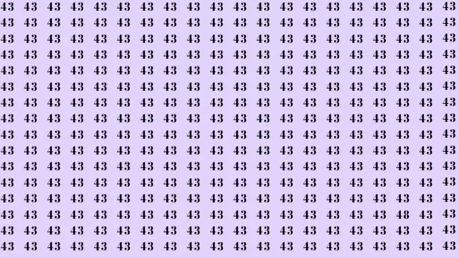 Optical Illusion Brain Test: If you have Sharp Eyes Find the number 48 in 20 Secs