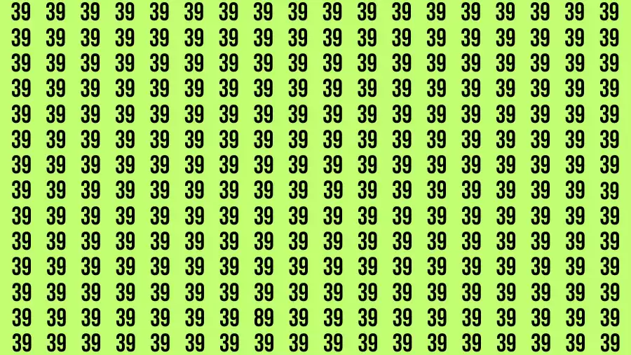 Observation Brain Challenge: If you have Hawk Eyes Find the Number 89 in 15 Secs
