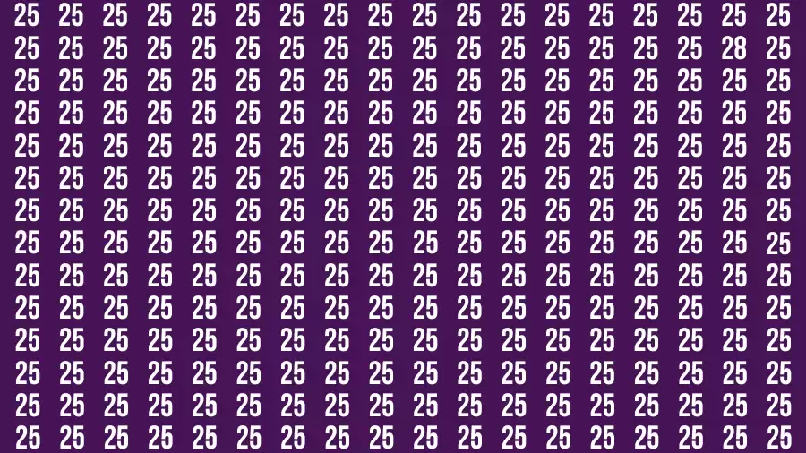 Observation Brain Test: If you have 50/50 Vision Find the Number 28 in 15 Secs