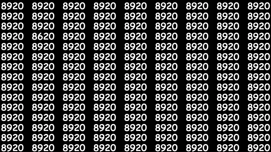 Observation Brain Challenge: If you have Hawk Eyes Find the Number 8620 in 15 Secs