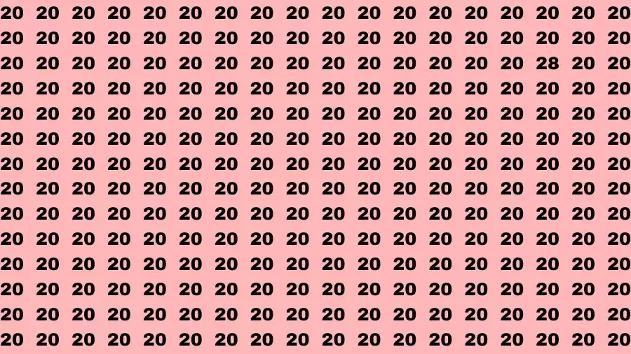 Optical Illusion Brain Challenge: If you have 50/50 Vision Find the number 28 in 12 Secs