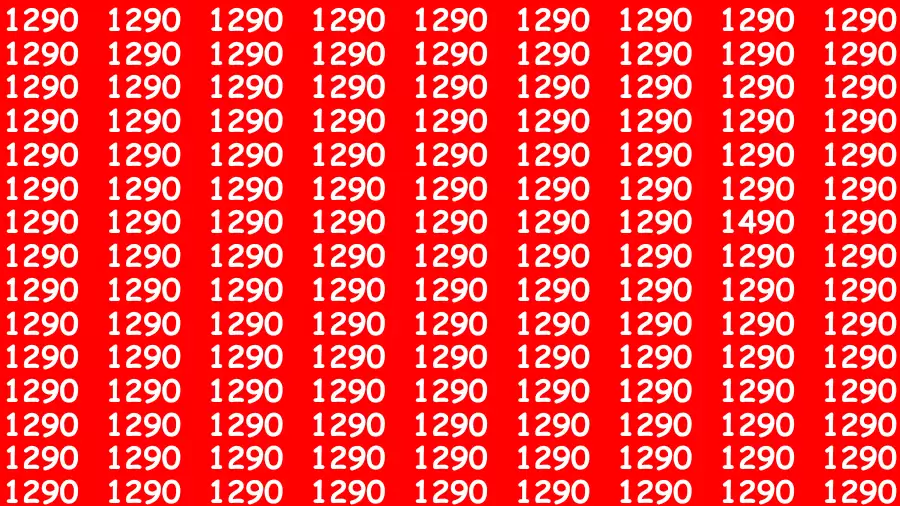 Brain Test: If you have Eagle Eyes Find the Number 1490 in 15 Secs