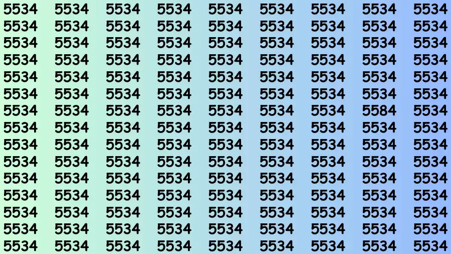 Observation Brain Challenge: If you have Eagle Eyes Find the number 5584 in 12 Secs
