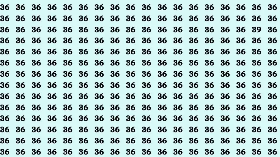 Optical Illusion Brain Test: If you have Sharp Eyes Find the number 39 in 20 Secs
