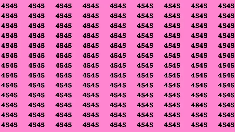 Brain Test: If you have Eagle Eyes Find the Number 4845 in 15 Secs