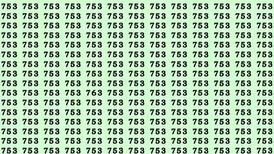 Optical Illusion Brain Test: If you have Eagle Eyes Find the number 763 among 753 in 12 Seconds?