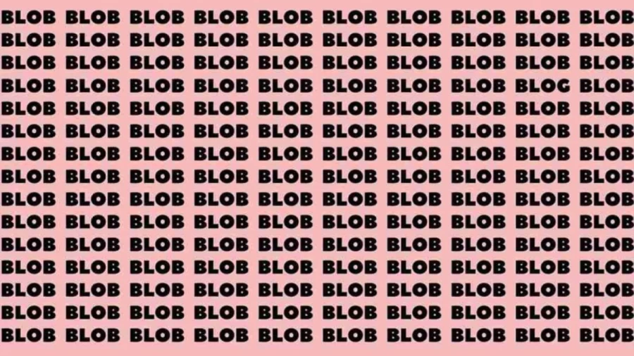 Observation Skill Test: If you have Eagle Eyes find the word Blog among Blob in 11 Secs
