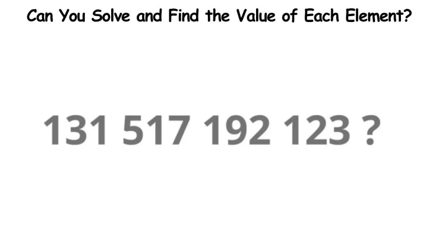 Brain Teaser - Can You Find What Number Will Come Next 131, 517, 192, 123, ?