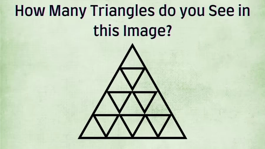 Brain Teaser Eye Test - How Many Triangles do you See in this Image?