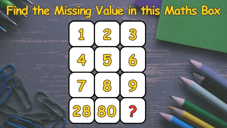 Brain Teaser: Find the Missing Value in this Maths Box
