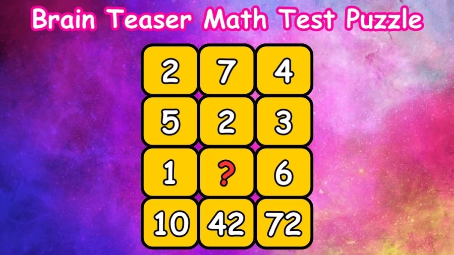 Brain Teaser Math Test Puzzle: What is the Missing Value?