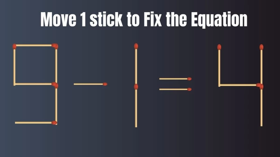 Only those with High IQ Can Solve this Brain Teaser Matchstick Puzzle within 30 Secs