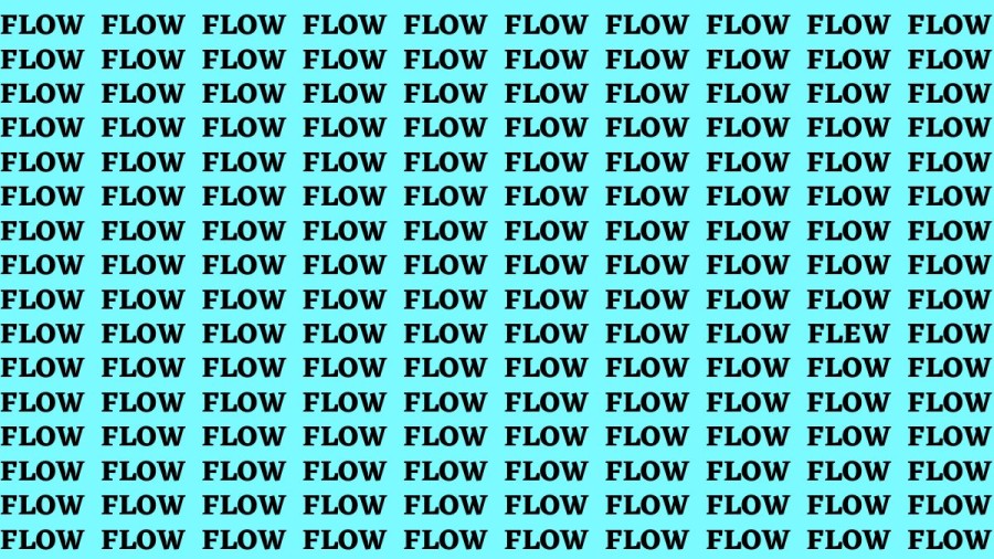 Brain Test: If you have Eagle Eyes Find the Word Flew among Flow in 15 Secs