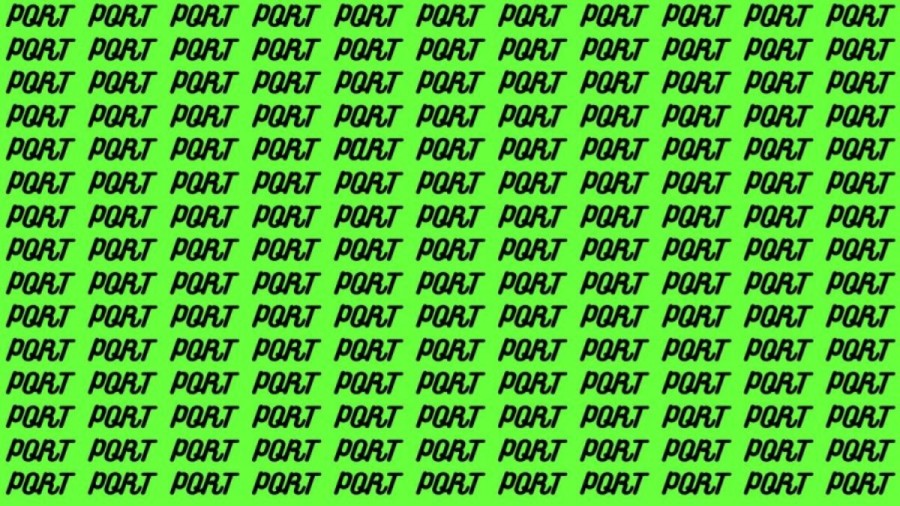 Brain Test: If you have Sharp Eyes Find the Word Part among Port in 20 Secs