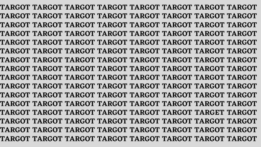 Brain Test: If you have Eagle Eyes Find the Word Target in 15 Secs