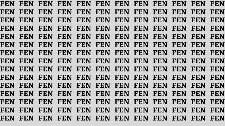 Brain Test: If you have Hawk Eyes Find the Word Pen in 18 Secs