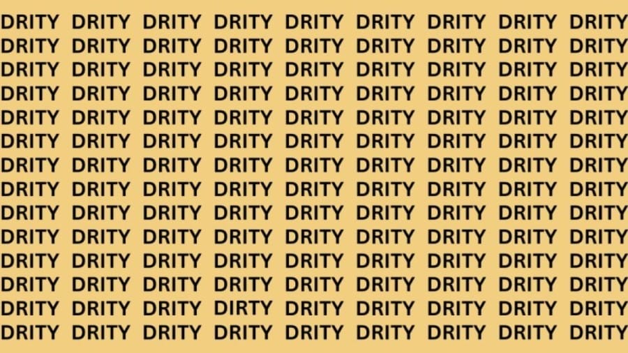 Brain Teaser: If you have Eagle Eyes Find the word Dirty In 18 Secs