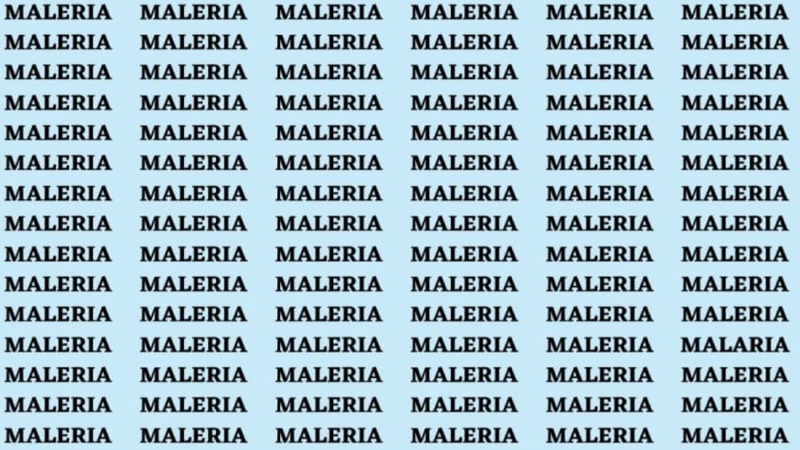 Brain Teaser: If you have Eagle Eyes Find the word Malaria In 18 Secs