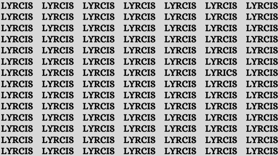Brain Teaser: If you have Sharp Eyes Find the Word Lyrics in 15 Secs