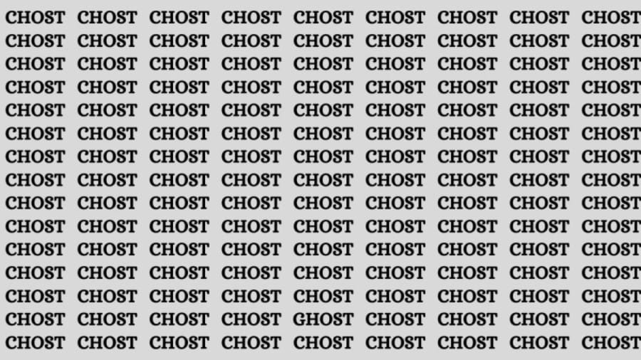 Brain Test: If you have Hawk Eyes Find the word Ghost in 18 Secs