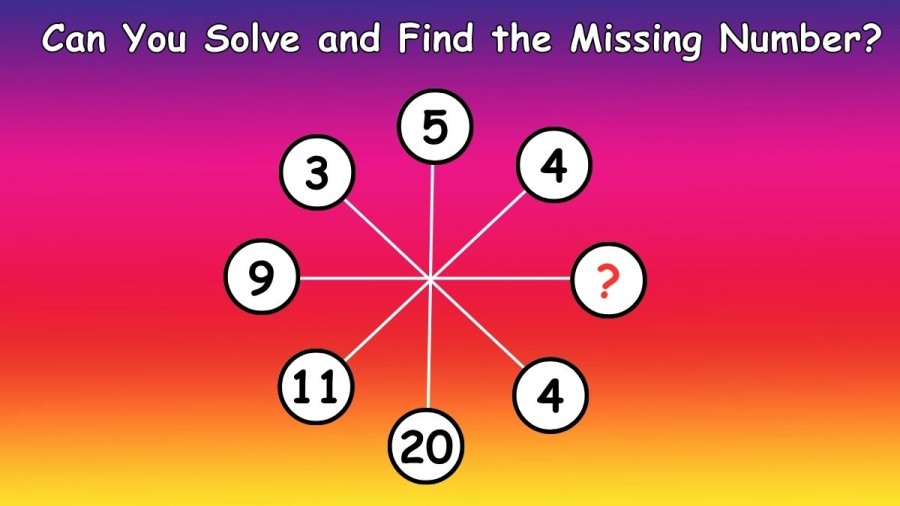 90% Cannot Solve this Brain Teaser, Can You Solve and Find the Missing Number?