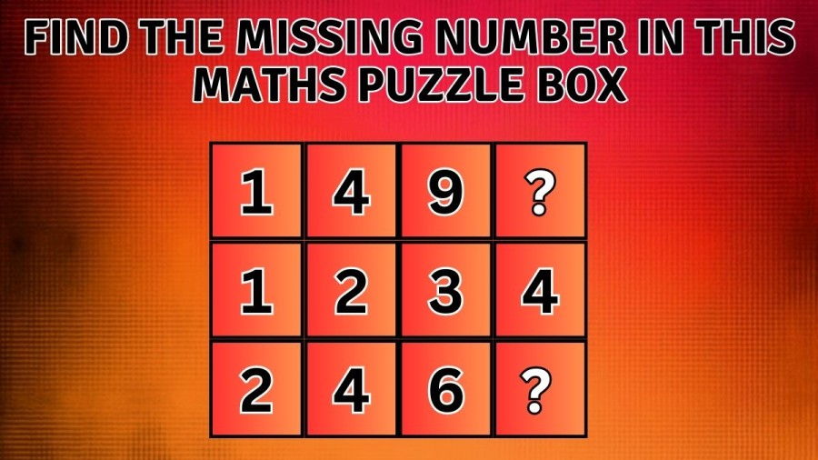 Brain Teaser Missing Number Puzzle: Find the Missing Number in this Maths Puzzle Box