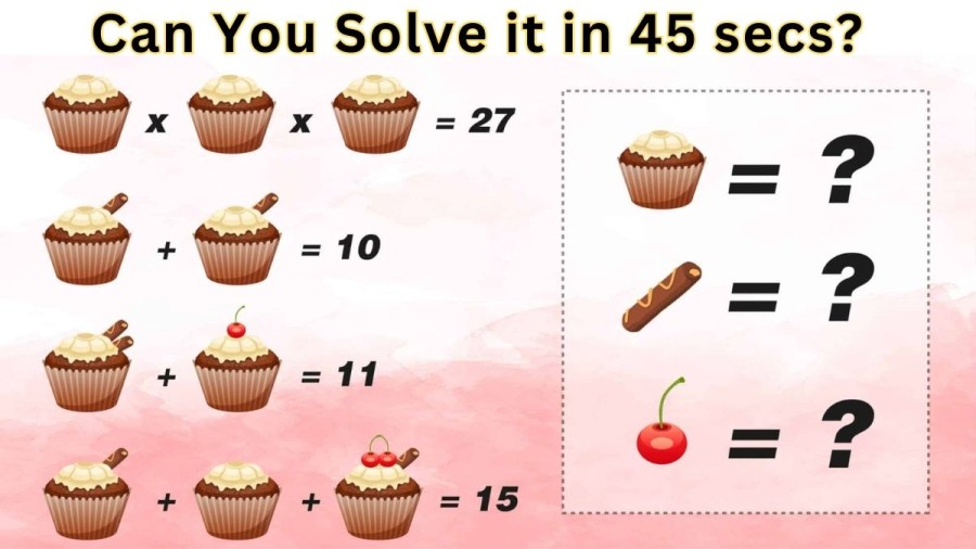 Brain Test: Test your IQ! Can you Solve it in 45 secs?