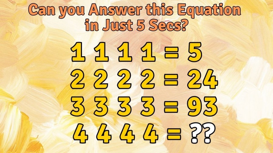 Can you Answer this Equation in Just 5 Secs? Simple Viral Math Quiz