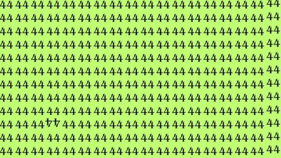 Observation Skills: Can you find the inverted 44 number using your sharp eyes?