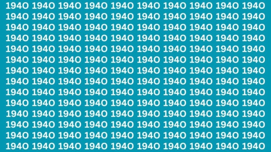 Observation Skills: Can you find the number 1940 in less than 10 secs?