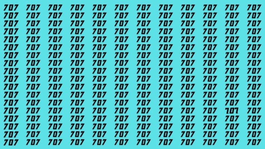 Observation Skills Test: Can you find the number 101 among 707 in 10 seconds?