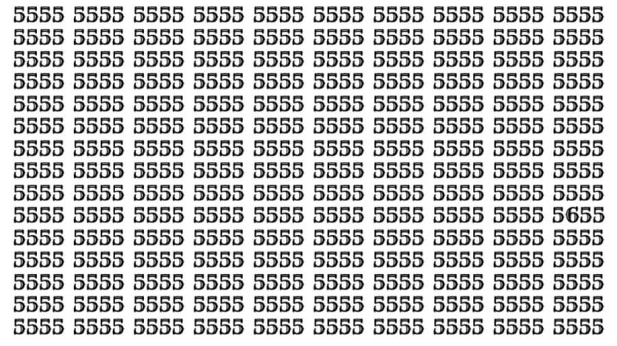Observation Skills Test : Can you find the number 5655 among 5555 in 10 seconds?