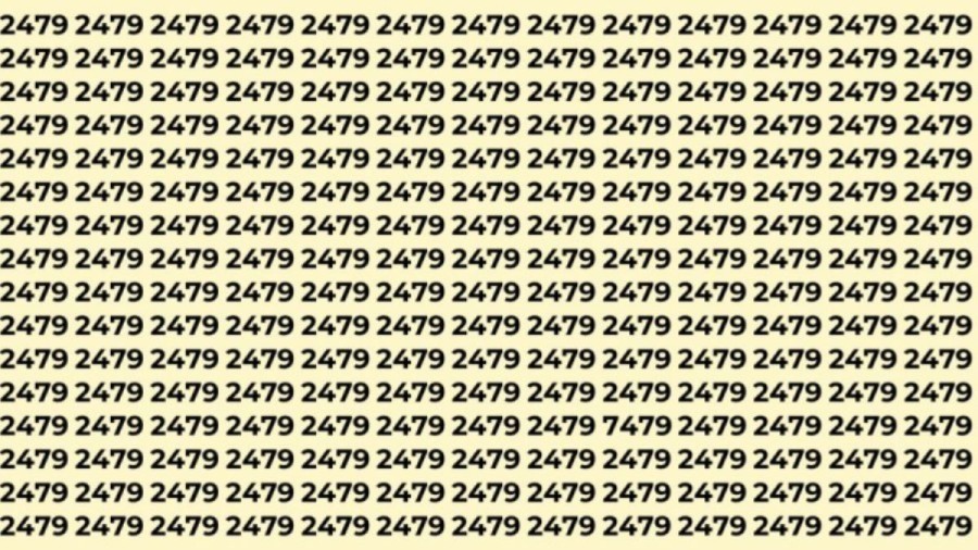 Observation Skills Test: Can you find the number 7479 among 2479 in 12 seconds?