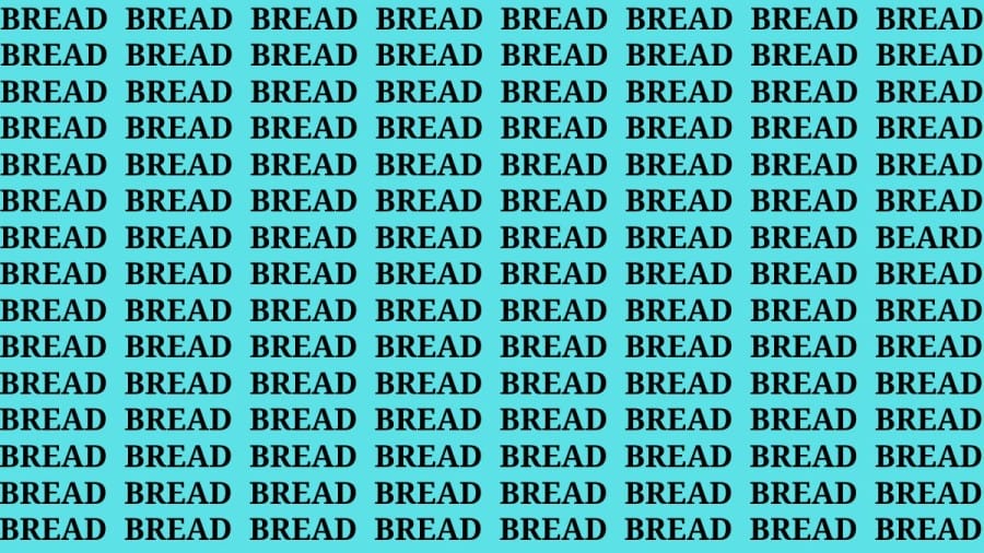 Optical Illusion: If You Have Hawk Eyes Find The Beard Among Bread In 25 Secs